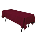 GW Linens Burgundy 60" x 102" Rectangular Seamless Tablecloth For Wedding Restaurant Banquet Party - GWLinens