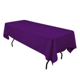 GW Linens Purple 60" x 102" Rectangular Seamless Tablecloth For Wedding Restaurant Banquet Party