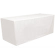 GW Linens White 4' ft.x 2' ft. Fitted Polyester Tablecloth Table Cover Wedding Banquet - GWLinens
