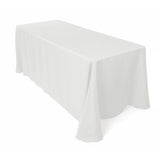 GW Linens White 90" x 132" Rectangular Seamless Tablecloth For Wedding Restaurant Banquet Party - GWLinens