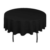 GW Linens Black 90" Round Seamless Tablecloth For Wedding Party Banquet Table Cover